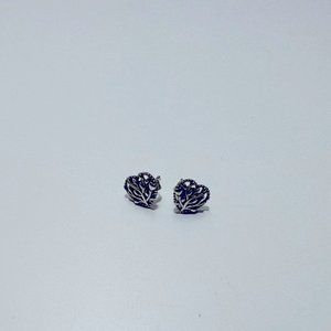 PANDORA Family Tree Heart Stud Earrings Preloved Authentic